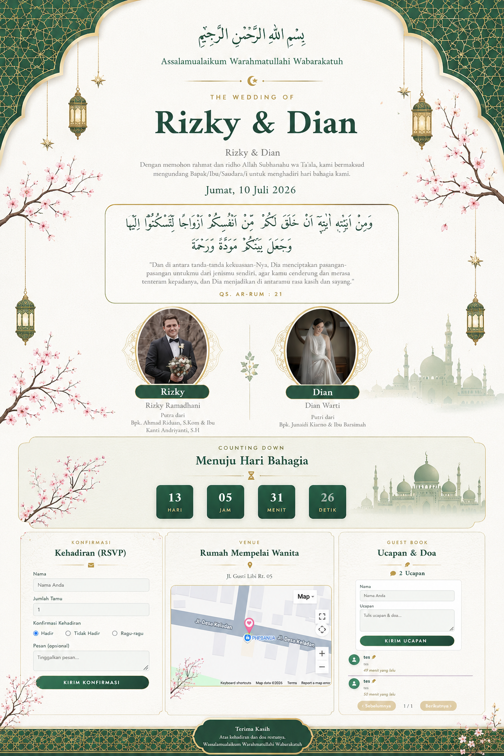 Preview template Islamic Green